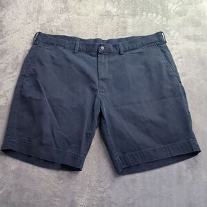 Polo Ralph‎ Lauren Classic Fit 9" Navy Blue Chino Flat Front Shorts Sz 42